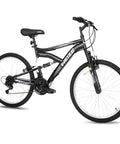 24 Inch Kids Mountain Bike With Dual Full Suspension And 6 Speed Drivetrain, High Carbon Steel Frame, side view