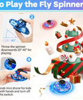Toss And Fly Spinner Drone With 360 Degree Tricks, LED Lights And Boomerang Return, how to use instructions, Christmas decor.