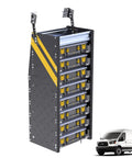 Heavy Duty Steel Parts Organizer Storage Cabinet With Eight Rolling Carry Trays For Mechanics And Crew Chiefs Seeking Tough As Nails Garage Setup That Saves You Major Sweat On Busy Days, featuring diamond plate design.