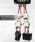 Waterproof PWM Controller For DC 12-48V 35A Motor Speed Controller with visible wires and connectors for boat motors