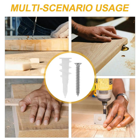 Drywall Anchors And Screws Kit 50 Sets Easy Install Stainless Steel And Plastic Construction in multi-scenario use