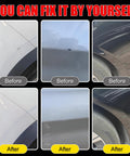 Before and after images of Volvo scratches repaired using Crystal White 707 Car Touch Up Paint For Volvo Scratch Repair Kit