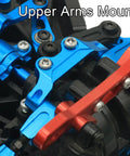 Aluminum Suspension Arm Mount Set For TT02 One Tenth On Road RC Car Upgrade Kit Upper blue arms details