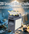 Heavy Duty 220V Industrial Dual Shaft Shredder With 21 Pc 9CrSi Alloy Blades 1.5KW Motor Rock Solid Crusher for plastic and rubber waste.