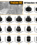 Beefy 13T 32P RC Car Pinion Gear Set 45 Steel Black Oxide 5mm Bore 0.03mm Tolerance with gear variations display