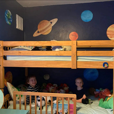 Children's room with Solar System Wall Stickers For Kids Large Planet Wall Decal Space Room Decor For Bedroom non-toxic vinyl