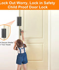 Heavy Duty Door Reinforcement Lock For Inside Use Upgraded Front Door Security For Kids Withstand 800 Lbs Of Force Child Proof Door Lock Extra Barrier From Inside 2 Pack Black