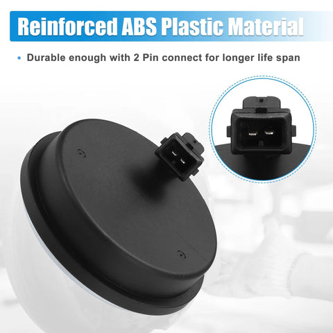 Close-up of reinforced ABS plastic material from 2 Pcs Rear Hub Bearing ABS Speed Sensor Kit For Hyundai Santa Fe 2007-2018, Veracruz 2007-2018, Kia Sorento 2011-2018, OE 52750-2B100 and 52751-2B100, 2WD Rear Left And Right Wheel Sensor Cap showing the 2 pin connector