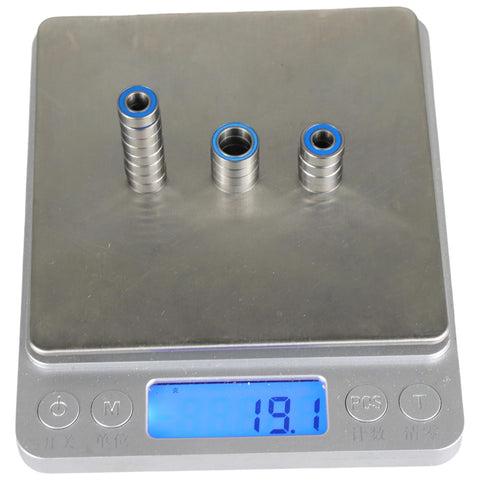 High Speed RC Bearing Kit With MR115 2RS 5x11x4mm MR128 2RS 8x12x3.5mm And MR105 2RS 5x10x4mm ABEC 3 Precision Bearings on scale