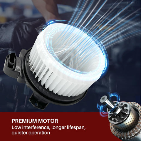 Durable Drop In Ready AC Heater Blower Motor Fan Assembly For Toyota Corolla And Prius, showing premium motor and airflow