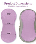 4 Pack Waterproof Changing Pad Liners For Universal Fit With Extra Thick Ultra Soft And Absorbent 2 Sided Reusable Diaper Mat Purple