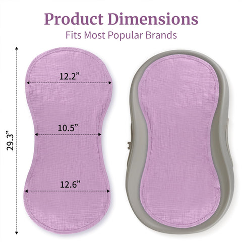 4 Pack Waterproof Changing Pad Liners For Universal Fit With Extra Thick Ultra Soft And Absorbent 2 Sided Reusable Diaper Mat Purple