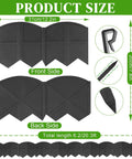 20 Ft Black Garden Edging Border Set With 20 Stakes 7.8 Inch High Landscape Edging size details and stake design