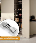 Two Pack Hidden Hinges For Frameless Cabinet Doors 90 Degree Concealed Surface Mount Hinges Fits Door Thickness 0.6 To 1 Inch