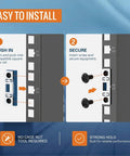 Slick Smart Push In Cage Nuts And M6 Rack Screws Kit installation guide, showing push-in and secure steps for 19 inch server racks.