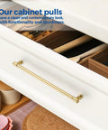 Two Pack 10 Inch Brushed Gold Cabinet Handles For Dresser And Kitchen Cabinets Premium Zinc Hardware With Modern Cupboard Door Pulls Heavy Duty Drawer Pulls Easy Install And Durable Finish