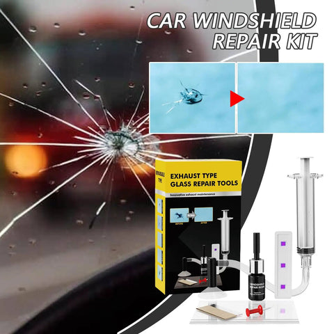 DIY Windshield Crack Repair Kit With Quick Chip Resin And Pressure Syringe For Sunroofs, Trucks, Lenses, Doors, Windows