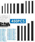 Pro Grade 450 Piece Stainless Steel Roll Pin Assortment Set With Slotted Hollow Spring Pins, Storage Case, various sizes shown