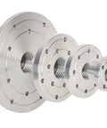 Set of three 6 Inch Wood Lathe Steel Faceplate With 1X8 Tpi Spindle Thread for versatile woodturning projects.