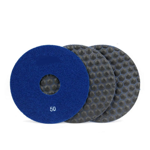 The New 3pc 6 Inch Diamond Polishing Pads For Granite Marble Concrete Grinding Dry Use Flexible Abrasive Wheels for high gloss
