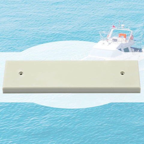 UV Resistant Marine Grade Transducer Mounting Plate Kit for Boats, 12 x 3.5 x 0.75 Inches, shown on a boat backdrop.