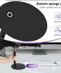 Bottom sponge pad of High Density 5 Panel Microphone Isolation Shield With Desktop Mic Stand for stability and scratch protection.