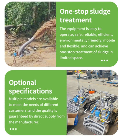 Remote Controlled Pond Dredger With Tracks for Easy Sludge Cleanup in Farm Fish Ponds and Lakes, showing dredging operation and machinery options.