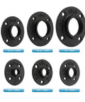 1 Inch Black Painted Floor Flange Set Of 20 With 4 Bolts For DIY Furniture Shelving And Industrial Vintage Pipe Fittings
