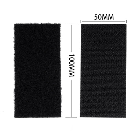 2x4 Inch Self Adhesive Hook And Loop Tape Set, Industrial Strength Sticky Back Fasteners For Indoor Outdoor Use, close-up view