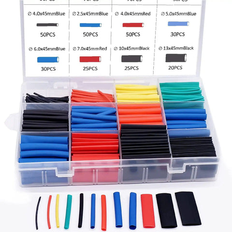 560 Piece Heat Shrink Tube Kit With 2 To 1 Shrink Ratio, 12 Sizes, 5 Colors, Electrical Wire Cable Tubing Set in box