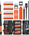 64 In 1 Magnetic Precision Screwdriver Kit for Electronics Repair with Torx Triwing Pentalobe, open view showing all tools