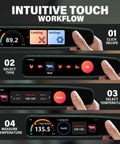 Intuitive touch workflow on Instant Read Meat Thermometer With 3.8 Inch HD Touchscreen And Temp OS, Pro Kitchen Tool for BBQs