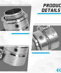 Close-up of 20 Pack Squeeze Connector Conduit Fittings Half Inch Flexible Metal Conduit Set showing zinc alloy die-cast details.