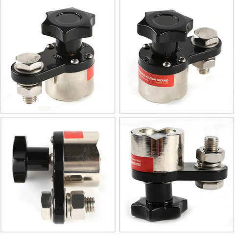 Magnetic Welding Ground Clamp With On Off Switch 40 Kg Pull 300 Amp Rated Ground Block for flat and round surfaces, front view