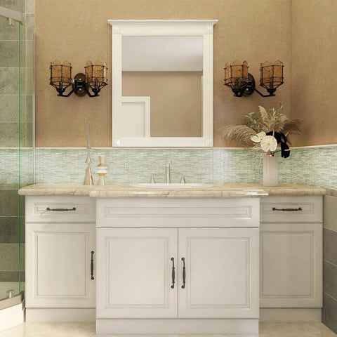 Modern bathroom design with Peel And Stick Mirror Tile Strips Mosaic for Kitchen Backsplash, silver crystal glass tiles.