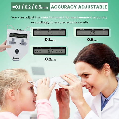 Optometrist using Digital PD Meter With Memory Function LCD Display For Eyes, Optical Pupilometer, Diopter Compensation, tool.