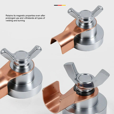 Heavy Duty Welding Magnetic Ground Clamp With Strong Holding Power For Fast Setup And Secure Fixture On Any Metal Work Surface To Boost Your Efficiency Today, showing various angles and detailed design.