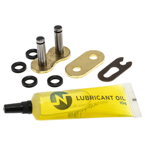 Honda Grom Drive Chain And Sprocket Combo 15T Front 34T Rear 420 X Ring Chain 106 Links Master Link Clip with LT001A High Temp Chain Oil