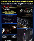 White T5 74 LED Bulb Dash Lights With PC74 Twist Socket Dimmable For Car Instrument Panel Maps And Dome Lighting Ultra Bright 100lm 12V Long Lasting Lighting Upgrade used in instrument cluster and HVAC