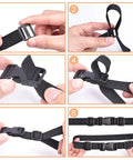 6 Pack 1 Inch Quick Release Plastic Buckles Clips Dual Adjustable Replacement For Backpack Nylon Webbing Straps Durable Polypropylene