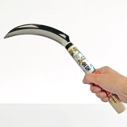 Cutting Sickle With 15 Inch Overall Length And 5 Point 9 Inch Blade From Yasuki Steel Blue Paper No 2 Built For Hard Grass