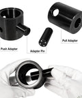 Leaf Spring Pin And Bushing Adapter Service Kit Remover And Installer Tool Set showing push and pull adapters, adapter pin.
