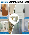 Magnetic Door Ball Catch Kit 8 Pack for cabinet, bedroom, living room, office partition doors in bronze, with screws shown.