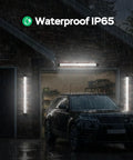 Garage with IP65 waterproof Linkable 2Ft LED Garage Light Ceiling Fixture With 5000K Daylight Tube, 18W Overhead Bar, installed overhead