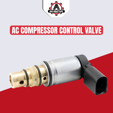 Control Solenoid Valve For Sanden PXE16 PXE14 1K0820803E AC Compressor Replacement shown on red background