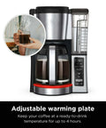 12-Cup Programmable Coffee Maker With Glass Carafe, Classic And Rich Brew Styles, Adjustable Warming Plate, Stainless Steel Finish