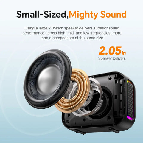 Waterproof Bluetooth Speaker IPX5 With Beast Bass And 24 Hour Playtime True Wireless Stereo Pairing Built In Lights cutaway view