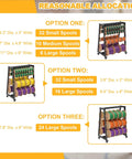 Heavy Duty 8 Rod Wire Spool Rack With Easy Glide Locking Casters And Solid As A Rock 400 Lb Capacity Adjustable Stainless Steel Cable Dispenser Mobile Cart with spool options.