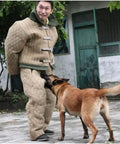 Dog Training Bite Suit Safety Clothing For Working Dogs Anti Bite Jumpsuit Premium Body Protection Gear in use with dog