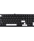 Tri Mode Wireless Mechanical Keyboard Pumping Out Power From A Massive Eight Thousand Mah Battery And Delivering Butter Smooth Typing For Weekend Warriors And Tech Junkies, top view with black and white keys.